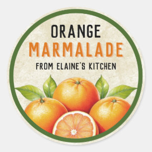 Sticker Rond Marmelade d'orange