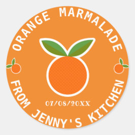 Sticker Rond Marmelade d'orange