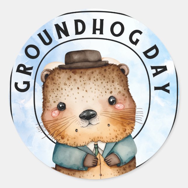 Sticker Rond Marmotte (Devant)
