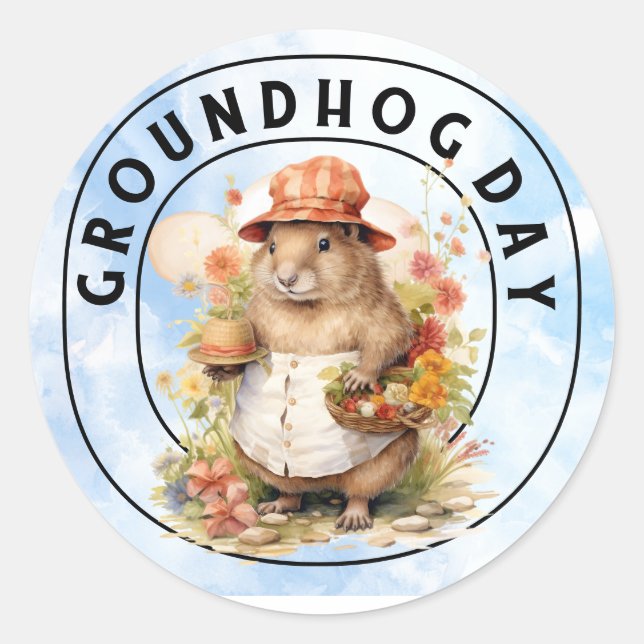 Sticker Rond Marmotte (Devant)