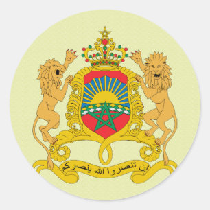 Sticker Rond Maroc Détail des armoiries