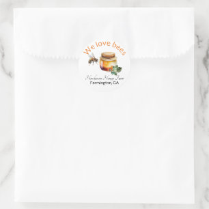 Sticker Rond Marque commerciale miel