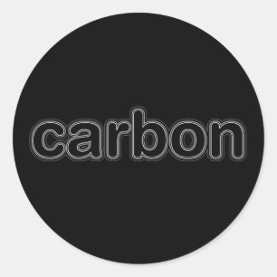 Sticker Rond Marque de carbone
