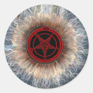 STICKER ROND MARQUE DE L'EYEBALL DU DIABLE