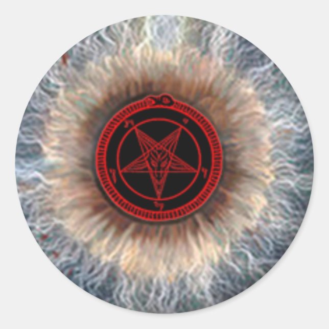 STICKER ROND MARQUE DE L'EYEBALL DU DIABLE (Devant)