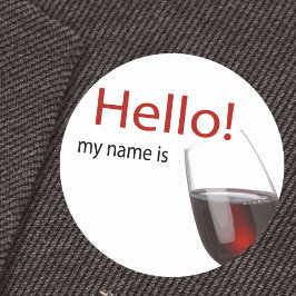 Sticker Rond Marque de nom pour la dégustation de vin