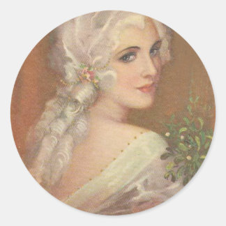 Sticker Rond Marque Marie Antoinette Portrait