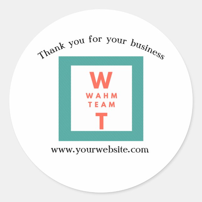 Sticker Rond Marque marketing d'entreprise Ajoutez votre logo (Devant)