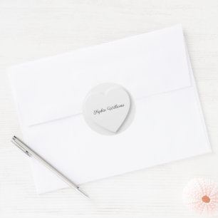 Sticker Rond marque minimaliste de coeur d'ombre 3D
