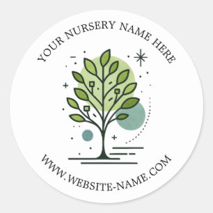 Sticker Rond Marque personnalisée de la pépinière Greenleaf