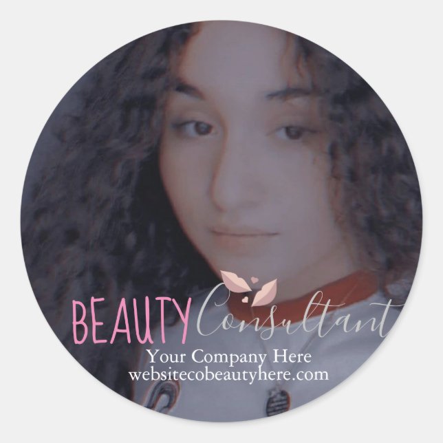 Sticker Rond Marque personnelle photo beauté ceinture maquillag (Devant)