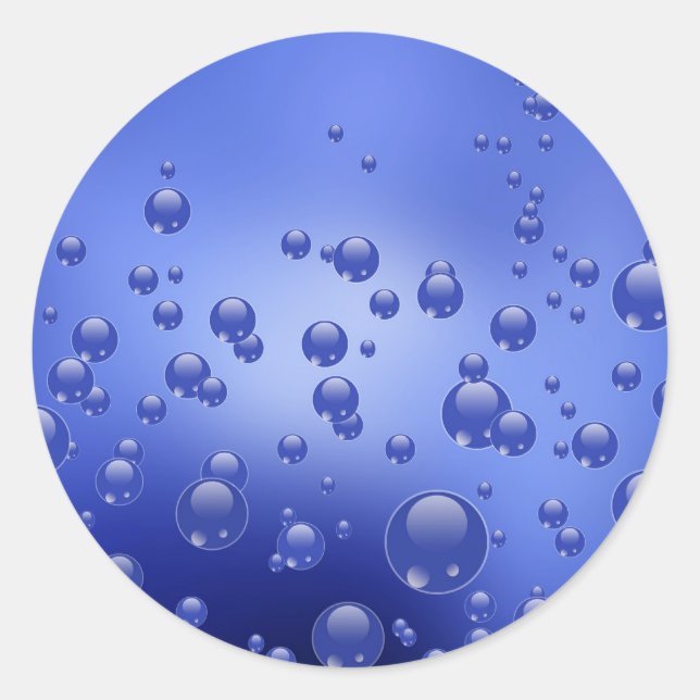 Sticker Rond Marqueurs ronds " Bulles d'eau " (Devant)