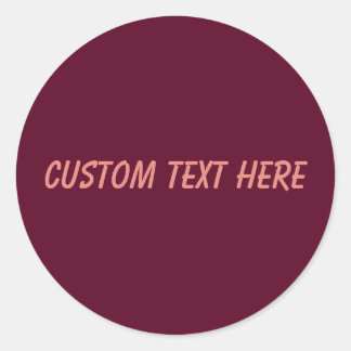 Sticker Rond Marron simple minimaliste