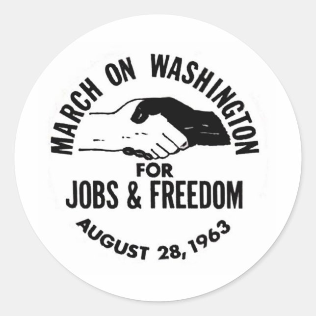 Sticker Rond Mars à Washington 1963 (Devant)