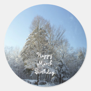 Sticker Rond Mars Anniversaire Pour Tous