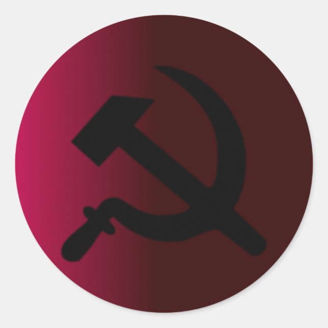 Sticker Rond Marteau et faucille (Devant)