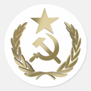 Sticker Rond Marteau et faucille