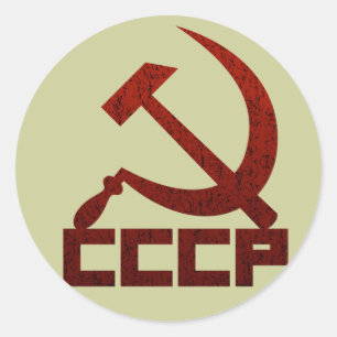 Sticker Rond Marteau et faucille CCCP