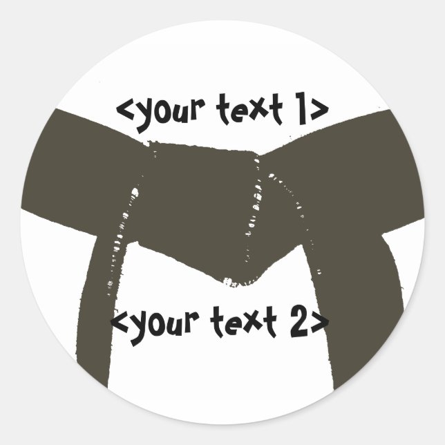 Sticker Rond Martial Arts Brown Belt (Devant)