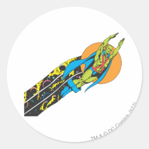 Sticker Rond Martian Manhunter prend l'avion