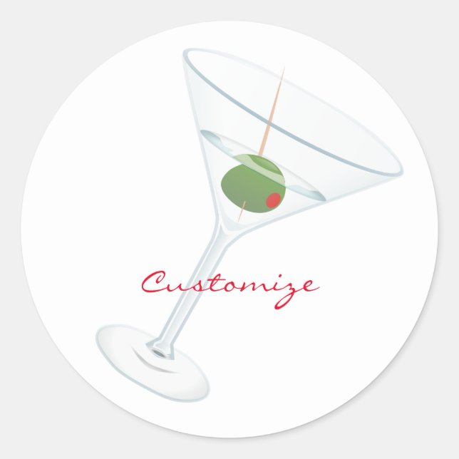 Sticker Rond Martini à l'olive sale Thunder_Cove (Devant)
