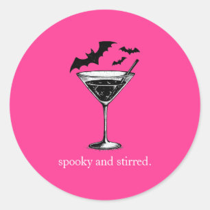 Sticker Rond Martini Bats