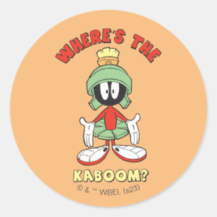 Sticker Rond MARVIN LE MARTIAN™ Où est le Kaboom ?