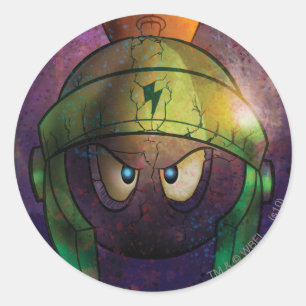 Sticker Rond MARVIN LE MARTIEN™ Endurci au Combat