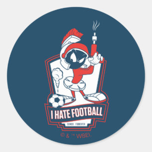 Sticker Rond MARVIN LE MARTIEN™ "Je déteste le football" Graphi