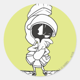 Sticker Rond MARVIN LE MARTIEN ™ Réfléchissant