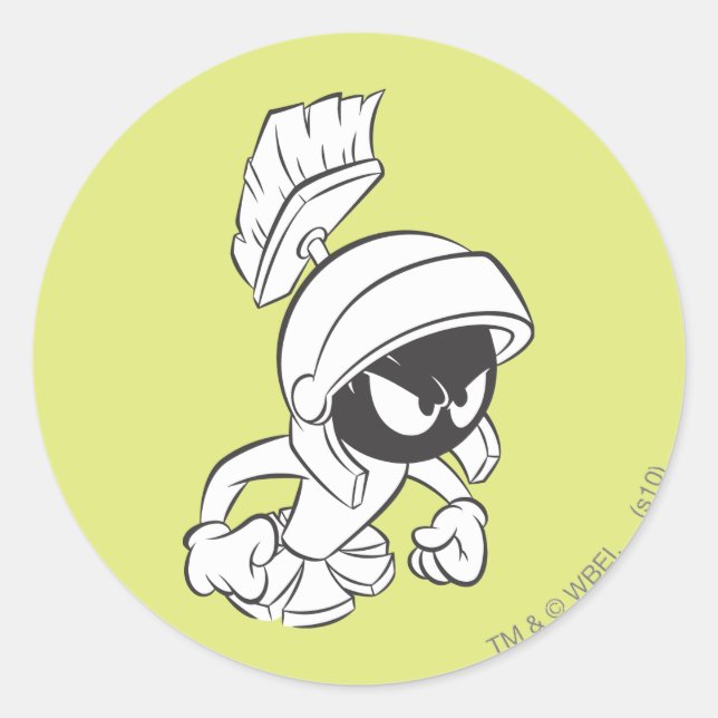 Sticker Rond MARVIN MARTIAN™ Expressive 2 (Devant)