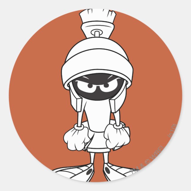 Sticker Rond MARVIN MARTIAN™ Mad at You (Devant)