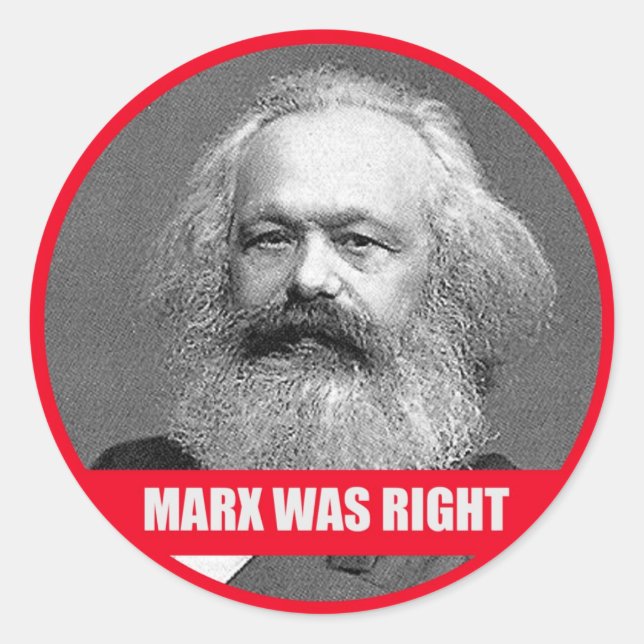Sticker Rond Marx avait raison (Devant)
