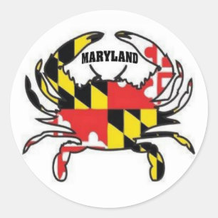 STICKER ROND MARYLAND CRAB