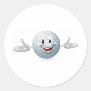 Sticker Rond Mascotte de golf