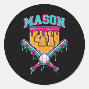 Sticker Rond Mason 41 Mème Crème Glacée Dégoulinante Bysebyll A