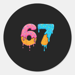 Sticker Rond Mason 67 Glace Dégoulinante Mème Six Sept 