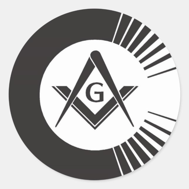 Sticker Rond Masonique, Freemason, Masons (Devant)