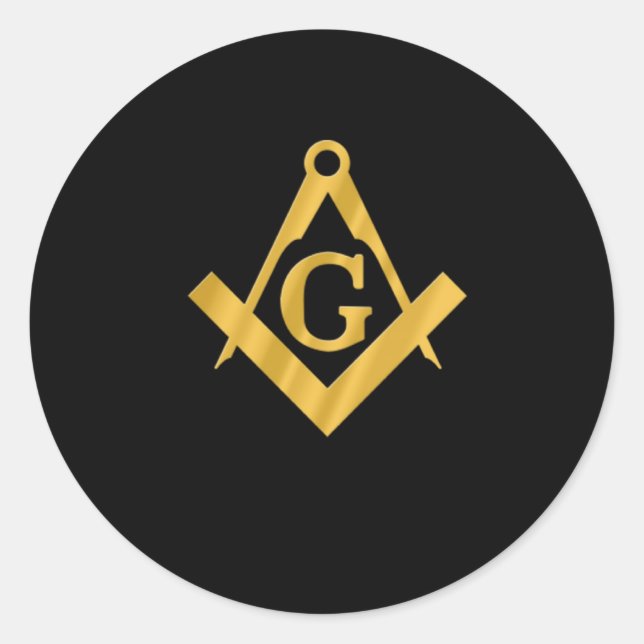 Sticker Rond Masonique "Mason for Life" (Devant)