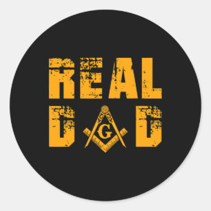 Sticker Rond Masons Real Papa Mason Mason L'Indépendance du Pèr