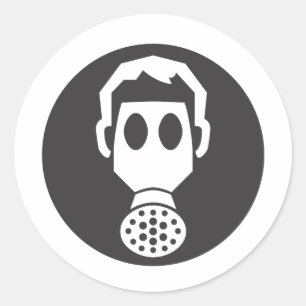 Sticker Rond Masque à gaz Mythbusters