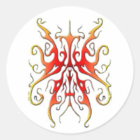 Masque Tribal à Design Abstrait Flamme Élégante