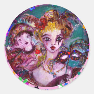 STICKER ROND MASQUERADE DE VALENTINE VÉNÉTIENNE MASQUÉRADE MASQ