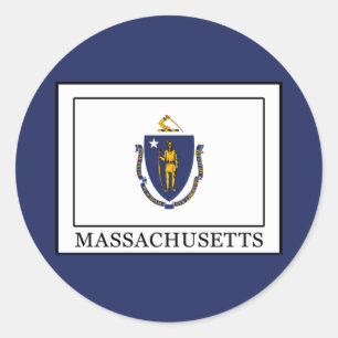 Sticker Rond Massachusetts