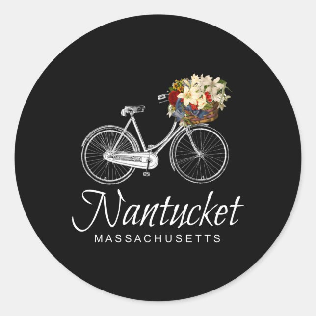 Sticker Rond Massachusetts Nantucket (Devant)