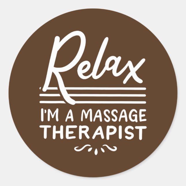 Sticker Rond Massage Thérapie Massage (Devant)