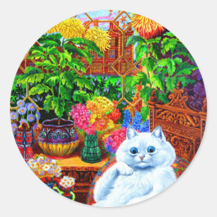 Sticker Rond Master du Collège Cat