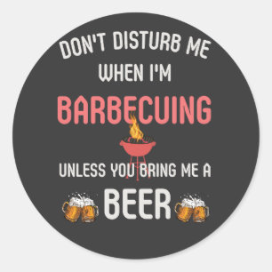 Sticker Rond Master en formation au barbecue, T-shirt barbecue