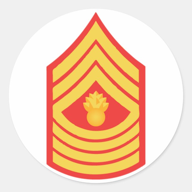 Sticker Rond Master Gunnery Sergent (Devant)
