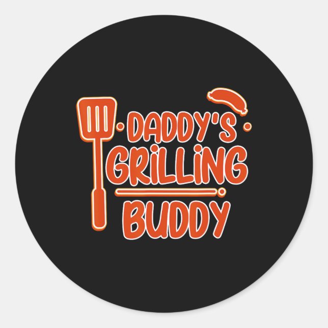 Sticker Rond Mastercl de la famille Barbecue de papa - (Devant)
